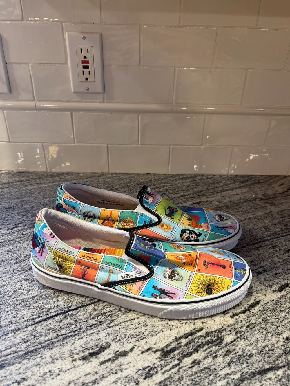 Men’s Vans Classic Slip On "Los Vans" Loteria Don Clemente Size 12